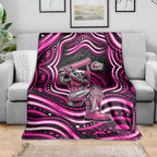 Sydney Sixers Cricket Blanket Australian Cricket Mascot - Modern Indigenous Style