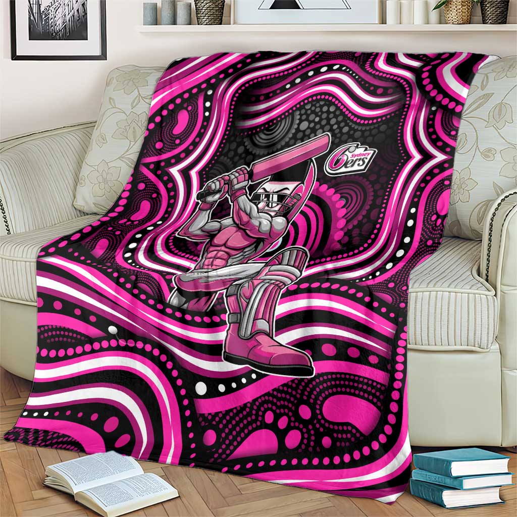 Sydney Sixers Cricket Blanket Australian Cricket Mascot - Modern Indigenous Style