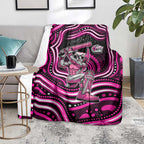 Sydney Sixers Cricket Blanket Australian Cricket Mascot - Modern Indigenous Style