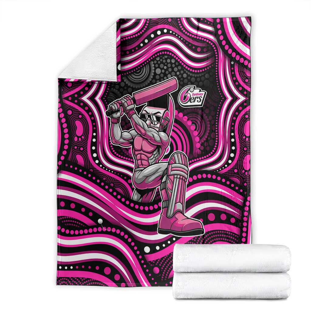 Sydney Sixers Cricket Blanket Australian Cricket Mascot - Modern Indigenous Style