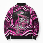 Sydney Sixers Cricket Bomber Puffer Jacket Australian Cricket Mascot - Modern Indigenous Style