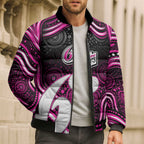 Sydney Sixers Cricket Bomber Puffer Jacket Australian Cricket Mascot - Modern Indigenous Style