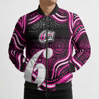 Sydney Sixers Cricket Bomber Puffer Jacket Australian Cricket Mascot - Modern Indigenous Style
