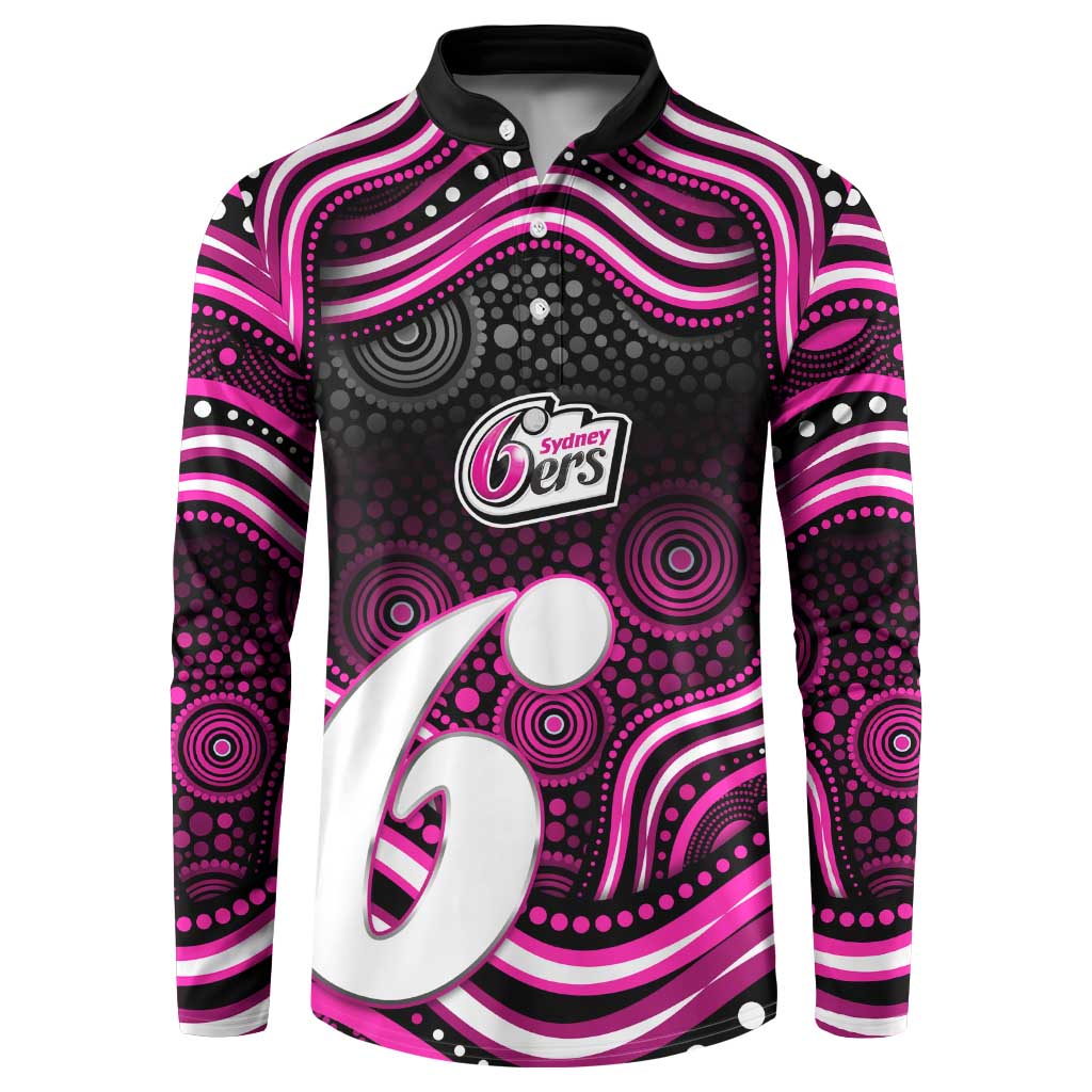 Sydney Sixers Cricket Button Sweatshirt Australian Cricket Mascot - Modern Indigenous Style