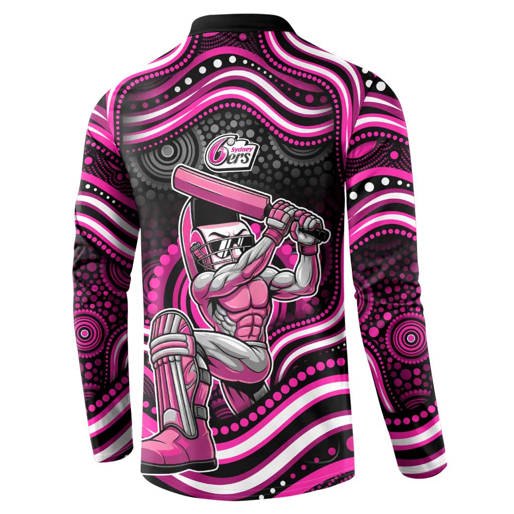 Sydney Sixers Cricket Button Sweatshirt Australian Cricket Mascot - Modern Indigenous Style