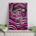 Sydney Sixers Cricket Canvas Wall Art Australian Cricket Mascot - Modern Indigenous Style