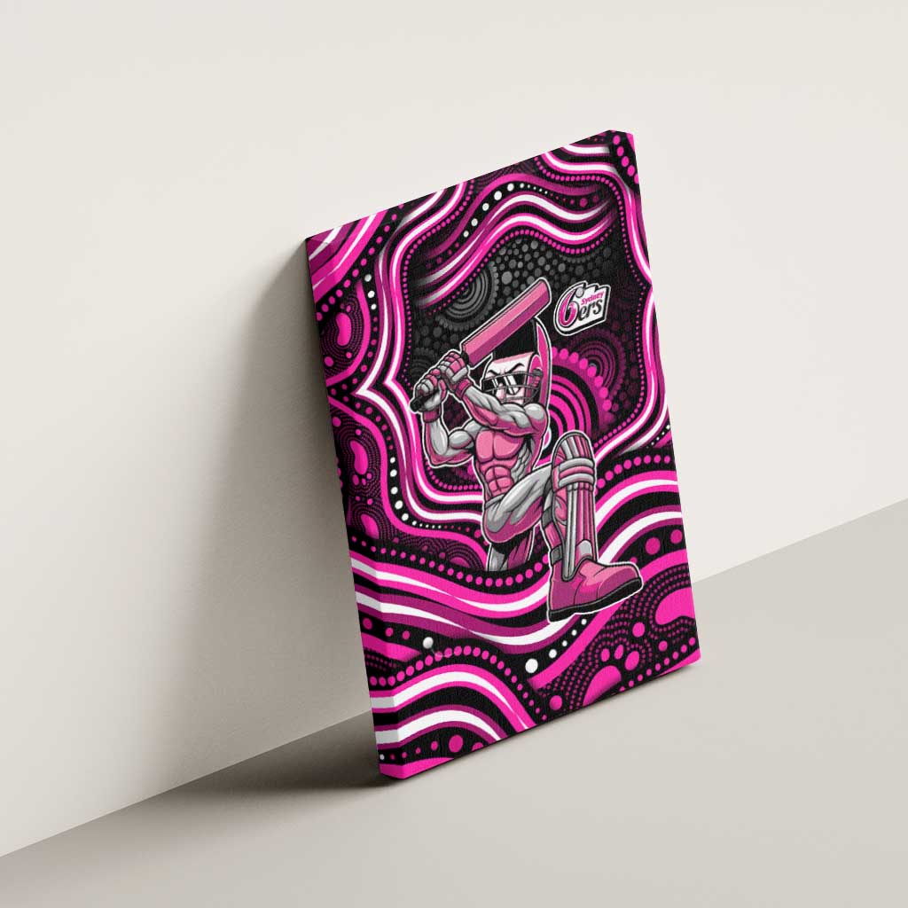 Sydney Sixers Cricket Canvas Wall Art Australian Cricket Mascot - Modern Indigenous Style