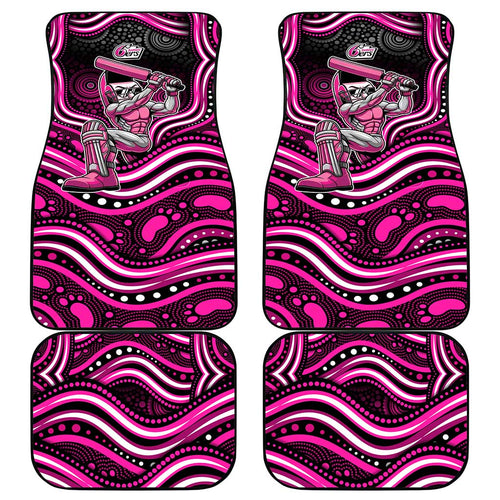 Sydney Sixers Cricket Car Mats Australian Cricket Mascot - Modern Indigenous Style
