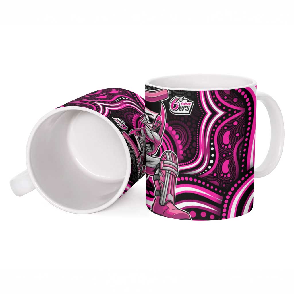 Sydney Sixers Cricket Ceramic Mug Australian Cricket Mascot - Modern Indigenous Style