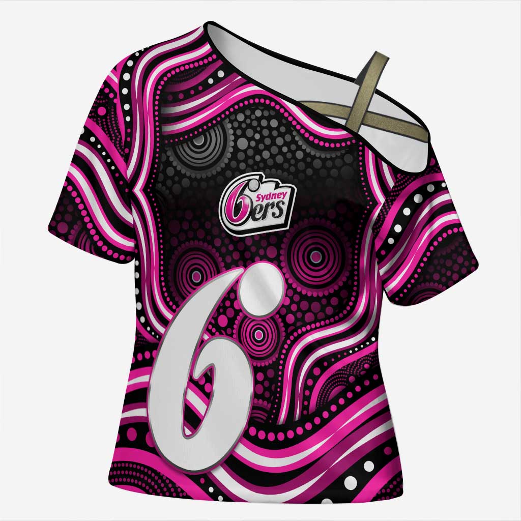 Sydney Sixers Cricket Cross Shoulder Shirt Australian Cricket Mascot - Modern Indigenous Style