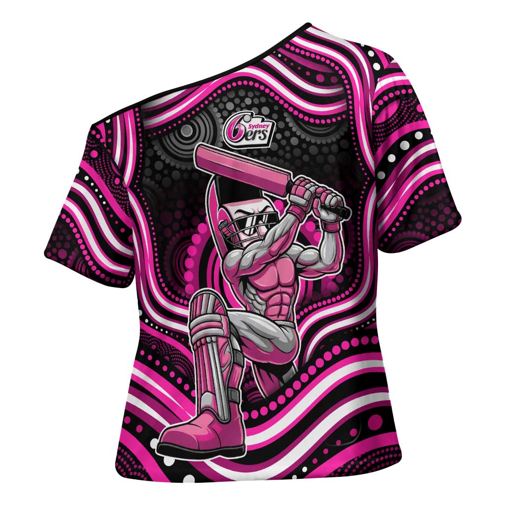 Sydney Sixers Cricket Cross Shoulder Shirt Australian Cricket Mascot - Modern Indigenous Style