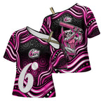 Sydney Sixers Cricket Cross Shoulder Shirt Australian Cricket Mascot - Modern Indigenous Style