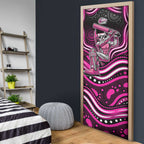 Sydney Sixers Cricket Door Cover Australian Cricket Mascot - Modern Indigenous Style