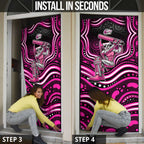 Sydney Sixers Cricket Door Cover Australian Cricket Mascot - Modern Indigenous Style