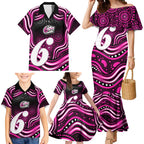 Sydney Sixers Cricket Family Matching Mermaid Dress and Hawaiian Shirt Australian Cricket Mascot - Modern Indigenous Style