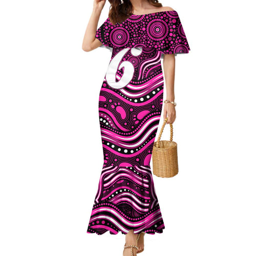 Sydney Sixers Cricket Family Matching Mermaid Dress and Hawaiian Shirt Australian Cricket Mascot - Modern Indigenous Style