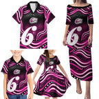 Sydney Sixers Cricket Family Matching Puletasi and Hawaiian Shirt Australian Cricket Mascot - Modern Indigenous Style