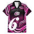 Sydney Sixers Cricket Family Matching Summer Maxi Dress and Hawaiian Shirt Australian Cricket Mascot - Modern Indigenous Style