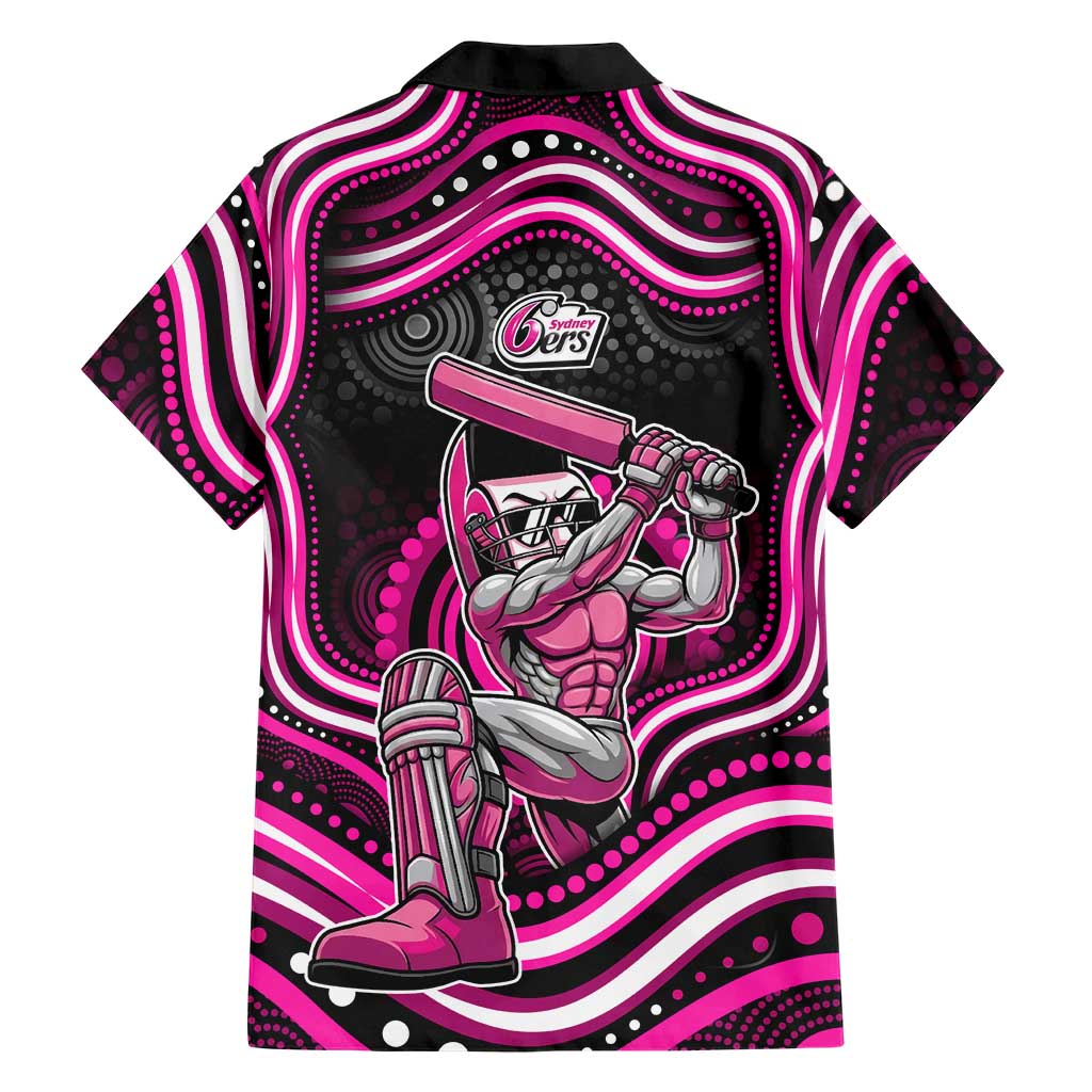 Sydney Sixers Cricket Family Matching Summer Maxi Dress and Hawaiian Shirt Australian Cricket Mascot - Modern Indigenous Style