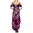 Sydney Sixers Cricket Family Matching Summer Maxi Dress and Hawaiian Shirt Australian Cricket Mascot - Modern Indigenous Style