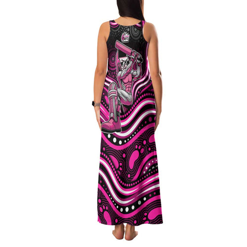 Sydney Sixers Cricket Family Matching Tank Maxi Dress and Hawaiian Shirt Australian Cricket Mascot - Modern Indigenous Style
