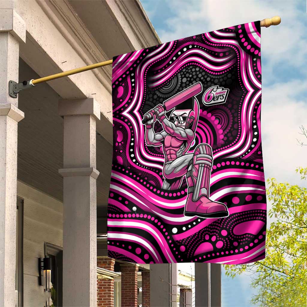 Sydney Sixers Cricket Garden Flag Australian Cricket Mascot - Modern Indigenous Style