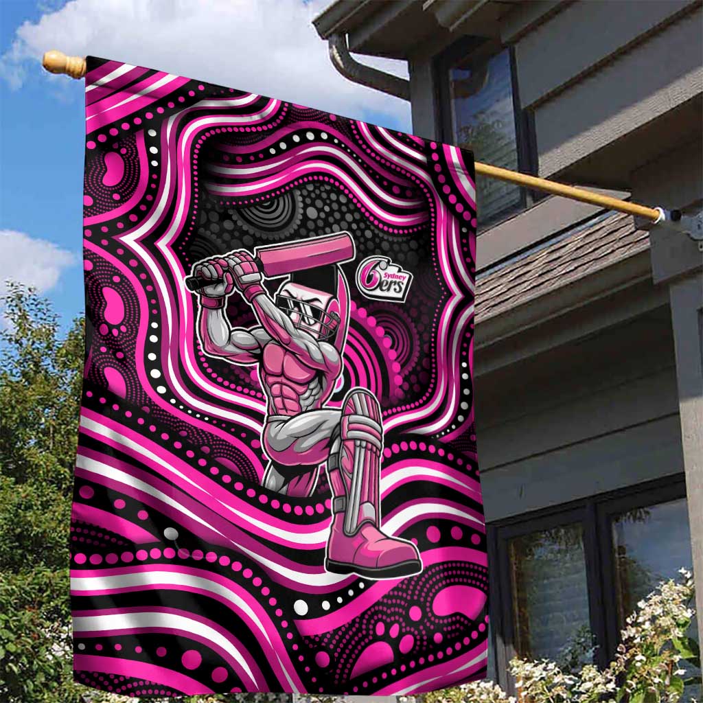 Sydney Sixers Cricket Garden Flag Australian Cricket Mascot - Modern Indigenous Style
