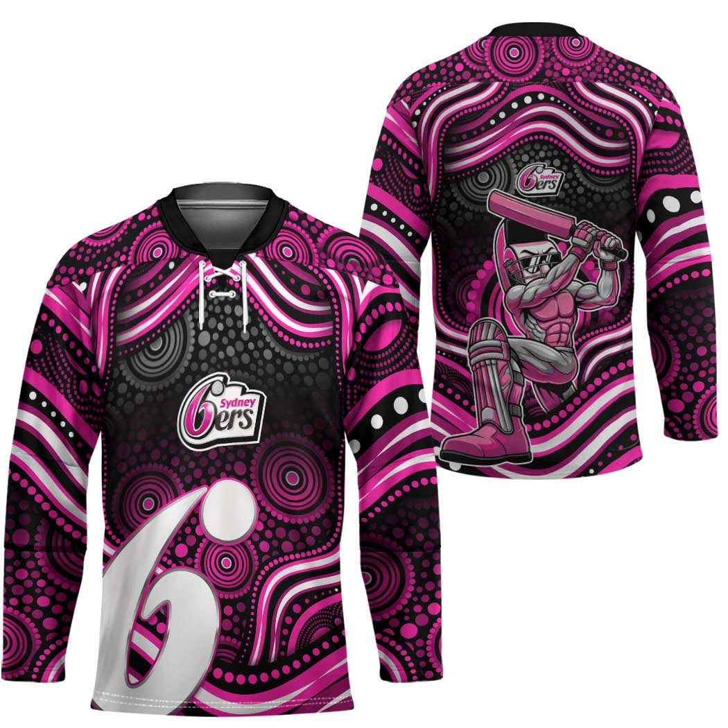 Sydney Sixers Cricket Hockey Jersey Australian Cricket Mascot - Modern Indigenous Style