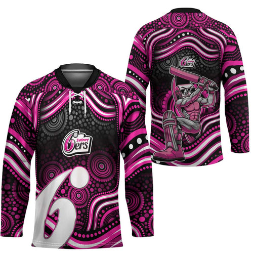 Sydney Sixers Cricket Hockey Jersey Australian Cricket Mascot - Modern Indigenous Style