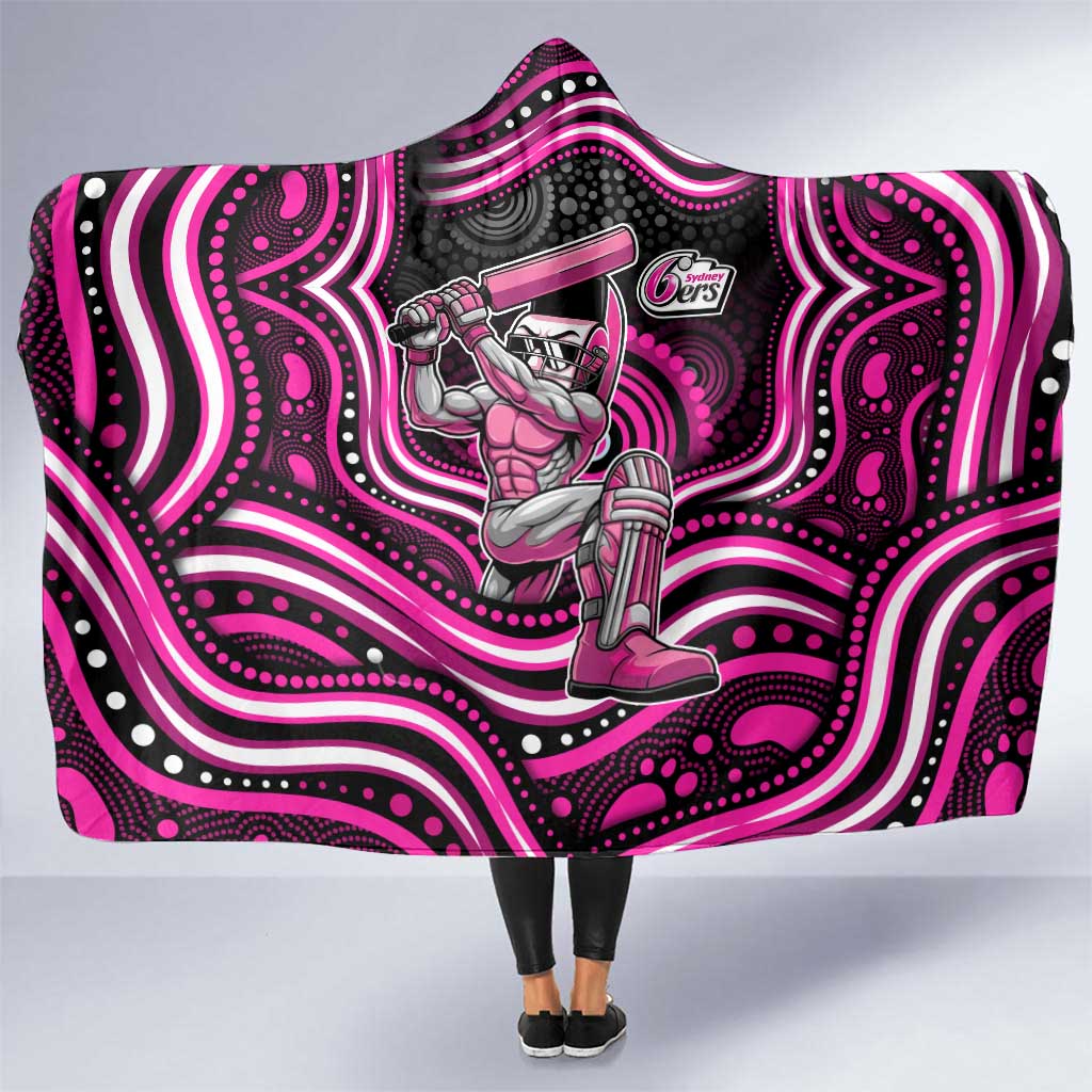 Sydney Sixers Cricket Hooded Blanket Australian Cricket Mascot - Modern Indigenous Style