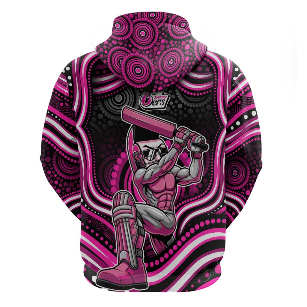 Sydney Sixers Cricket Hoodie Australian Cricket Mascot - Modern Indigenous Style