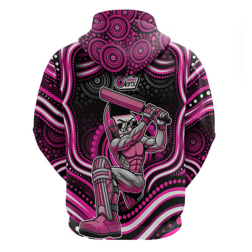 Sydney Sixers Cricket Hoodie Australian Cricket Mascot - Modern Indigenous Style