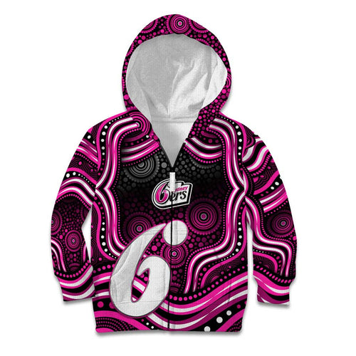 Sydney Sixers Cricket Kid Hoodie Australian Cricket Mascot - Modern Indigenous Style