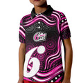 Sydney Sixers Cricket Kid Polo Shirt Australian Cricket Mascot - Modern Indigenous Style