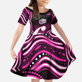 Sydney Sixers Cricket Kid Short Sleeve Dress Australian Cricket Mascot - Modern Indigenous Style