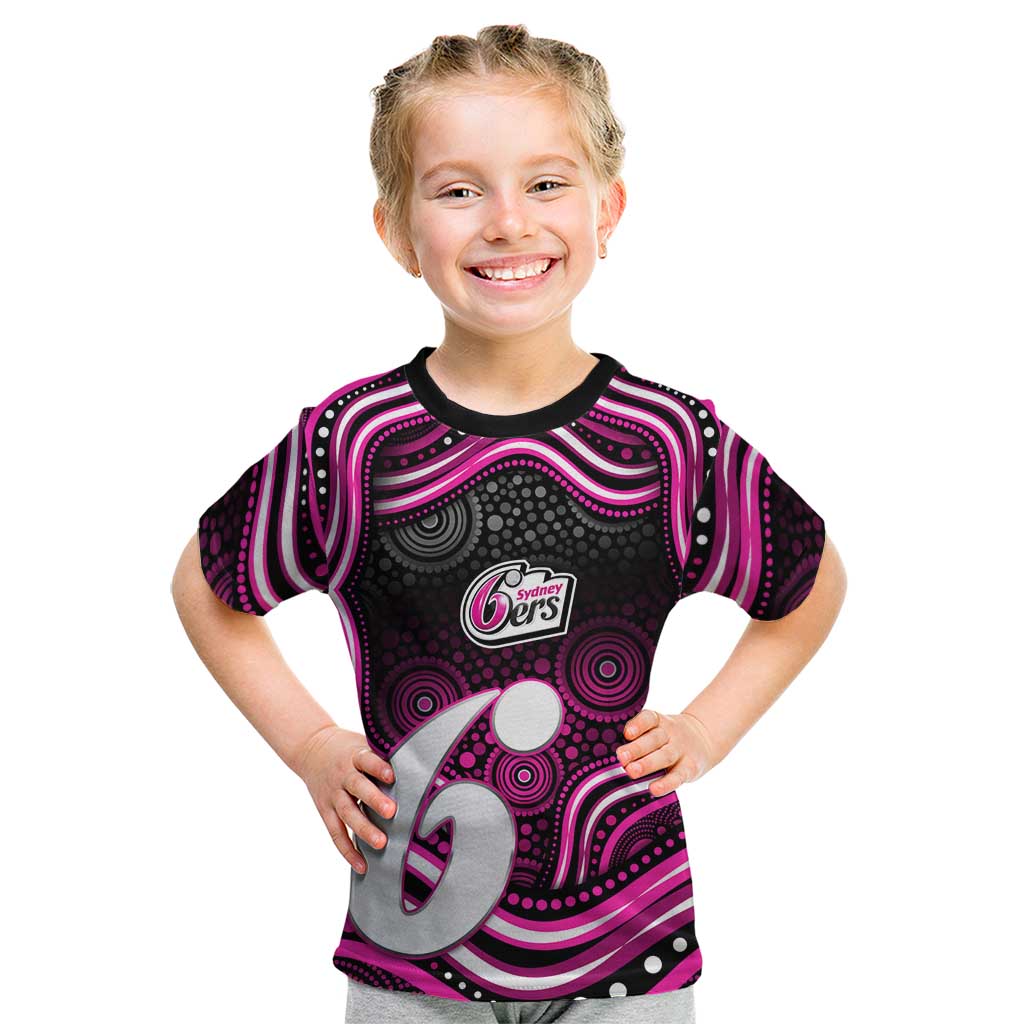 Sydney Sixers Cricket Kid T Shirt Australian Cricket Mascot - Modern Indigenous Style