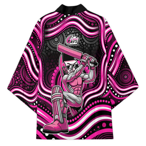 Sydney Sixers Cricket Kimono Australian Cricket Mascot - Modern Indigenous Style