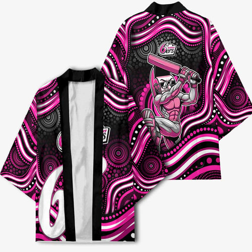 Sydney Sixers Cricket Kimono Australian Cricket Mascot - Modern Indigenous Style