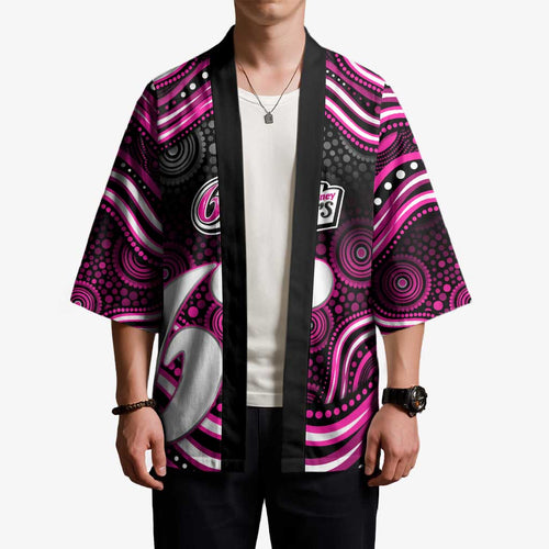 Sydney Sixers Cricket Kimono Australian Cricket Mascot - Modern Indigenous Style