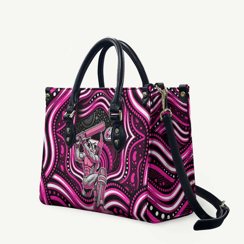Sydney Sixers Cricket Leather Bag Australian Cricket Mascot - Modern Indigenous Style