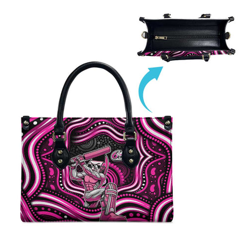 Sydney Sixers Cricket Leather Bag Australian Cricket Mascot - Modern Indigenous Style