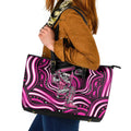 Sydney Sixers Cricket Leather Tote Bag Australian Cricket Mascot - Modern Indigenous Style