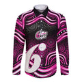 Sydney Sixers Cricket Long Sleeve Button Shirt Australian Cricket Mascot - Modern Indigenous Style