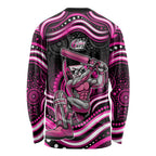 Sydney Sixers Cricket Long Sleeve Shirt Australian Cricket Mascot - Modern Indigenous Style