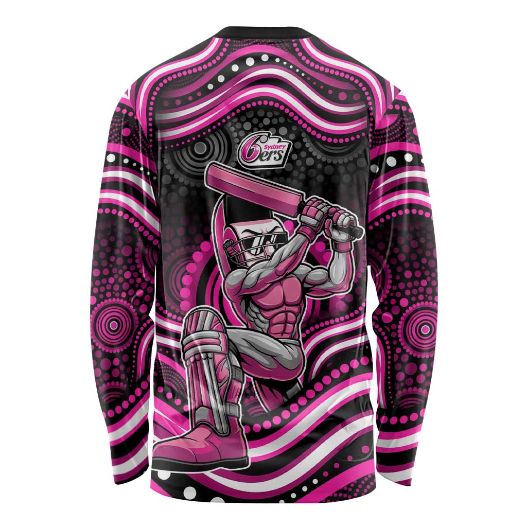 Sydney Sixers Cricket Long Sleeve Shirt Australian Cricket Mascot - Modern Indigenous Style