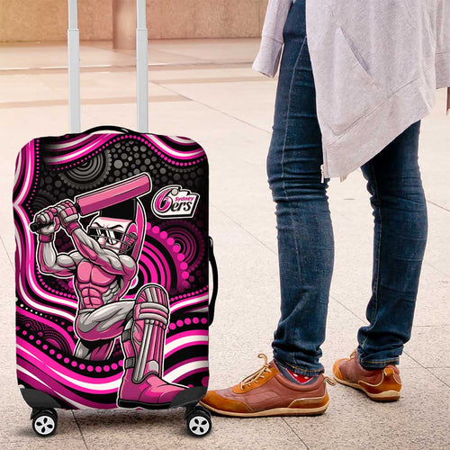 Sydney Sixers Cricket Luggage Cover Australian Cricket Mascot - Modern Indigenous Style