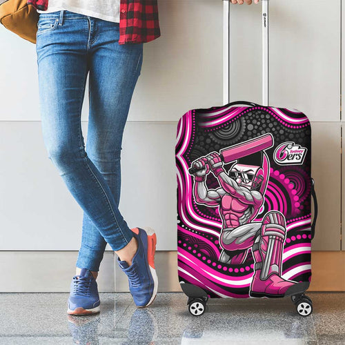 Sydney Sixers Cricket Luggage Cover Australian Cricket Mascot - Modern Indigenous Style