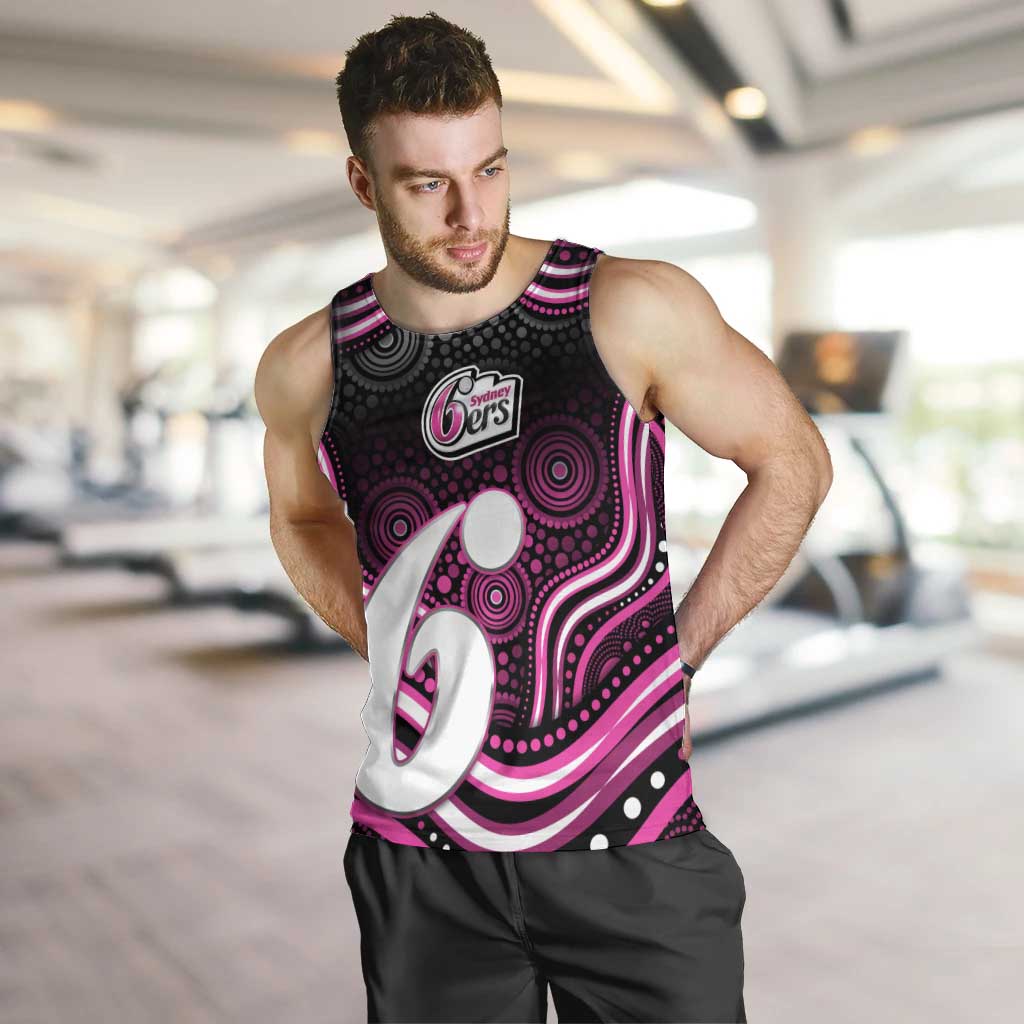 Sydney Sixers Cricket Men Tank Top Australian Cricket Mascot - Modern Indigenous Style