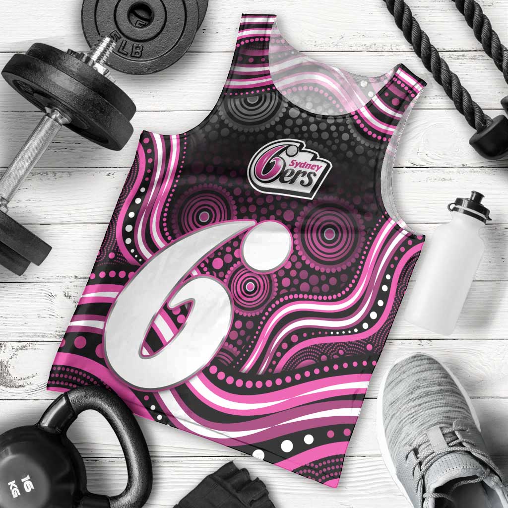 Sydney Sixers Cricket Men Tank Top Australian Cricket Mascot - Modern Indigenous Style