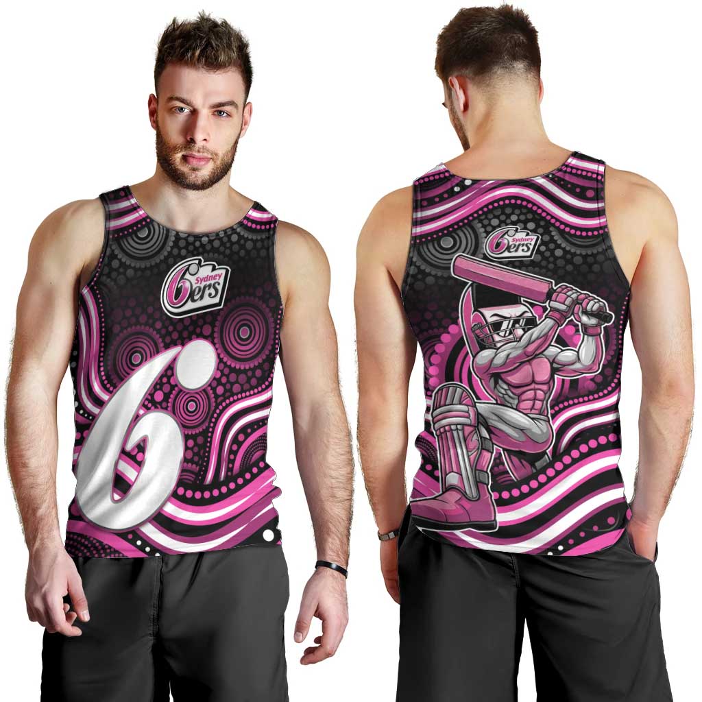 Sydney Sixers Cricket Men Tank Top Australian Cricket Mascot - Modern Indigenous Style